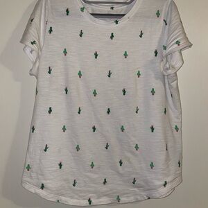 Old Navy slub knit T-Shirt cactus print